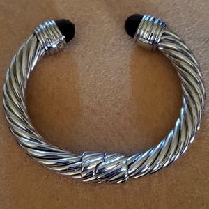 DY BLACK ONYX CABLE BRACELET